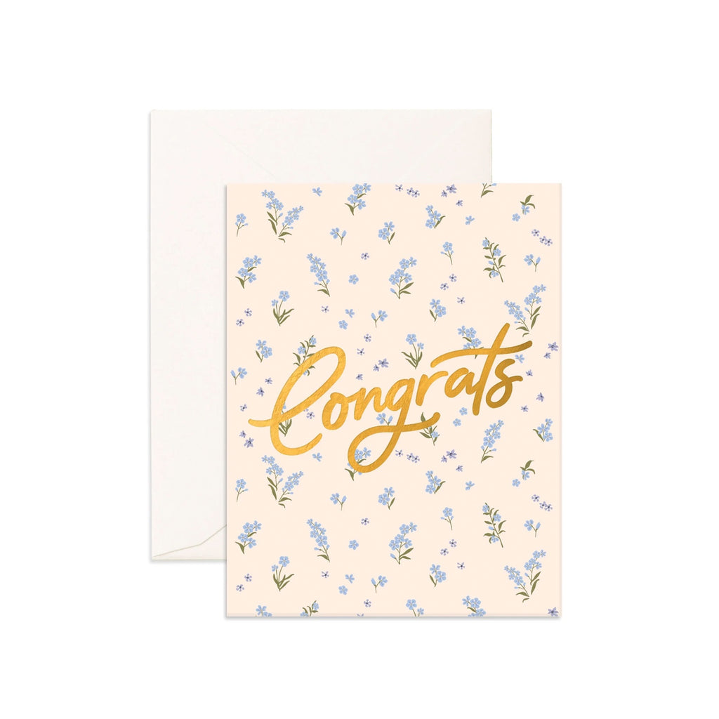 Card Congrats Forget-Me -Not