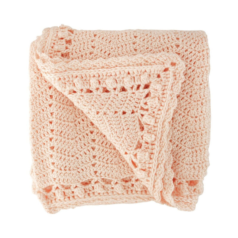 Crochet Baby Blanket Peach