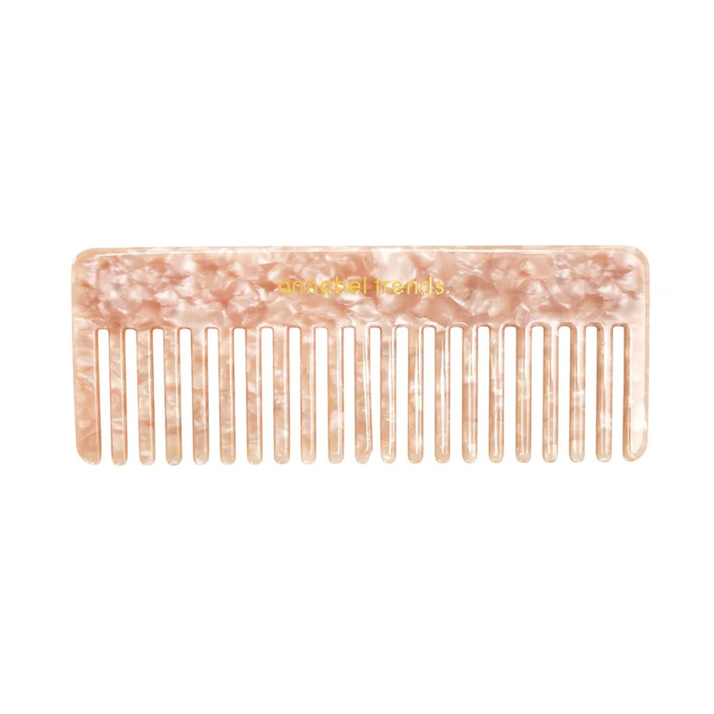 Hair Comb Rectangle - Pink Pearl