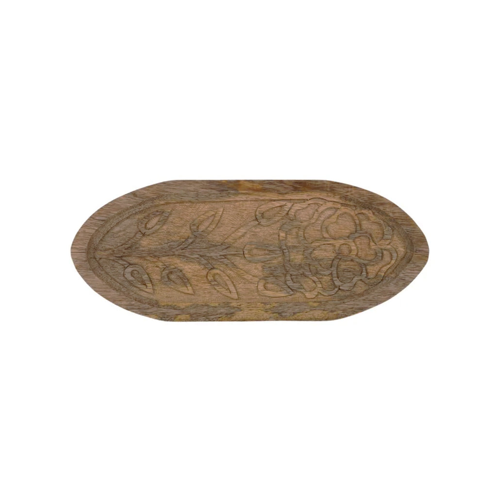 Tray Carved Wood - Floreale