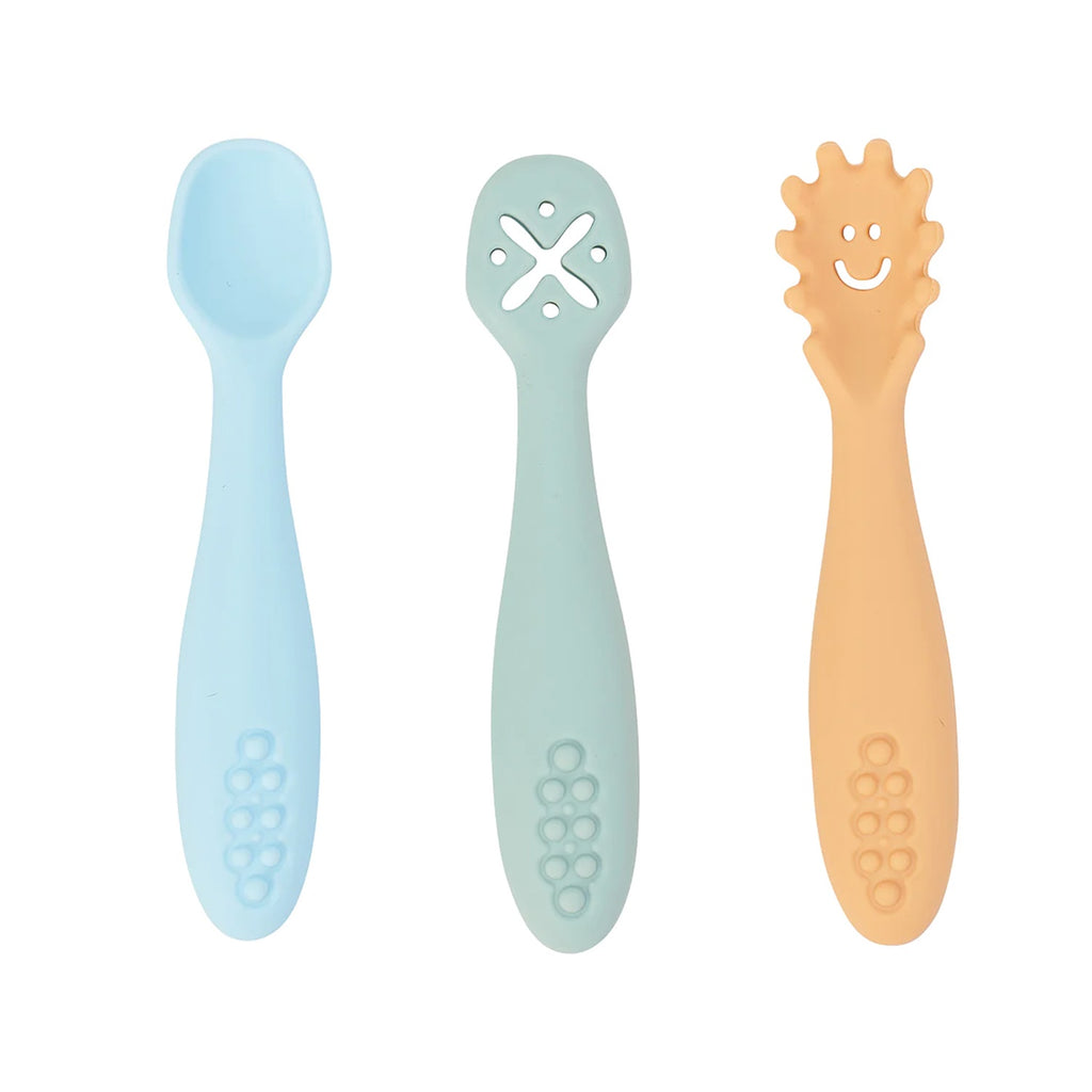 Cutlery Set Silicone 3pc - Seaside