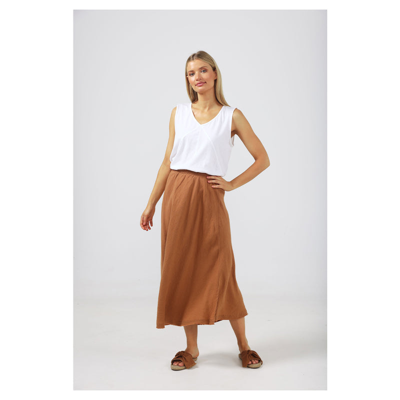 Skirt Sicily - Tan Linen
