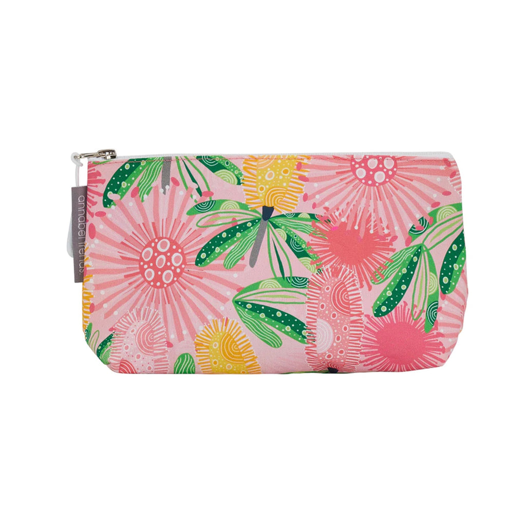 Cosmetic Bag Cotton Small - Pink Banksia