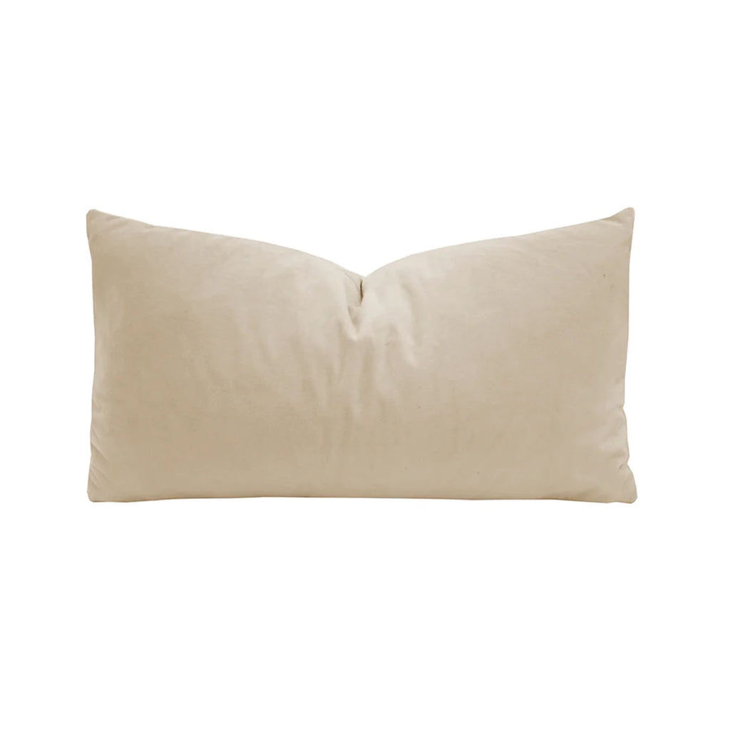 Velvet Rectangle Cushion - Stone