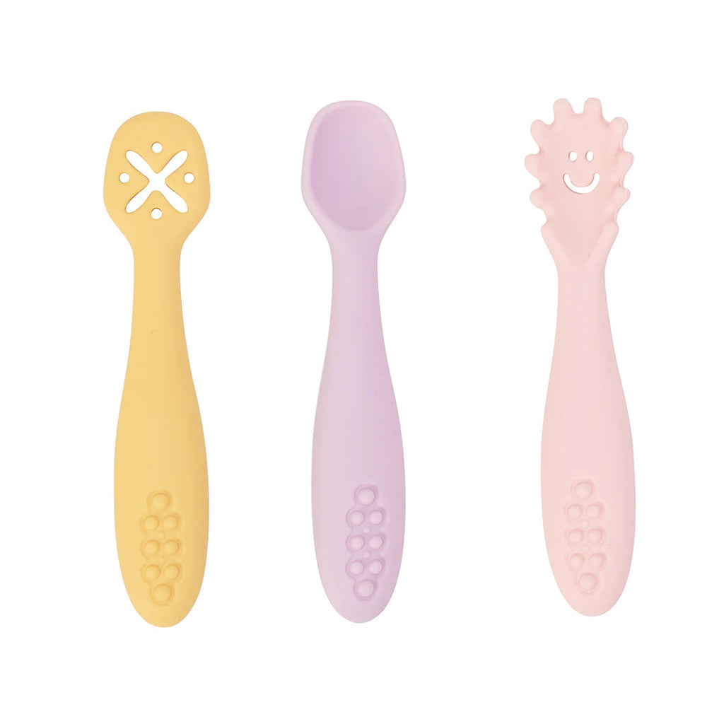 Cutlery Set Silicone 3pc - Sunset