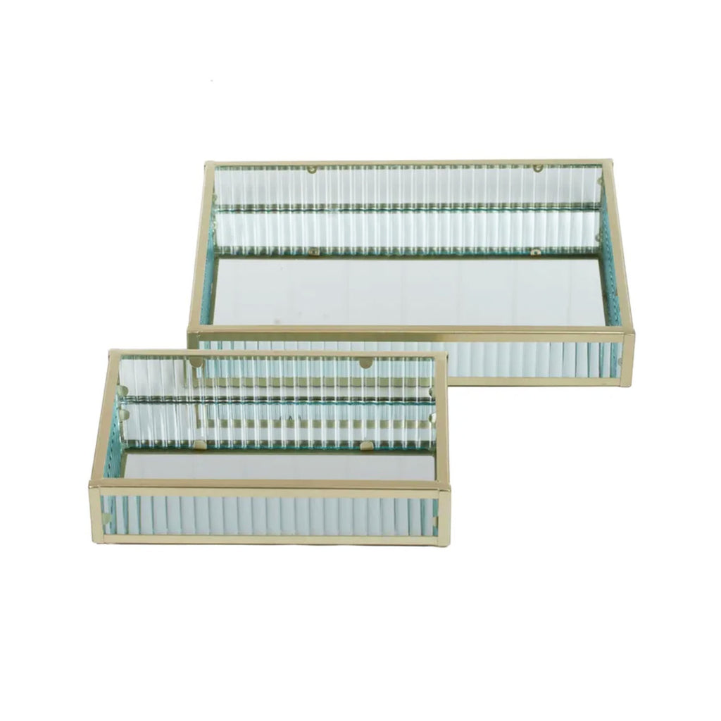Tray Glass & Metal Bronte SMALL