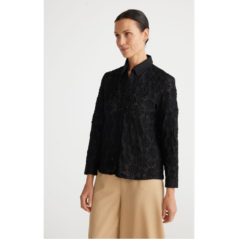 Shirt Versaille - Black Embroidery