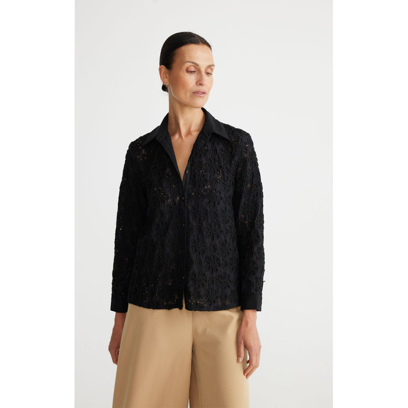 Shirt Versaille - Black Embroidery