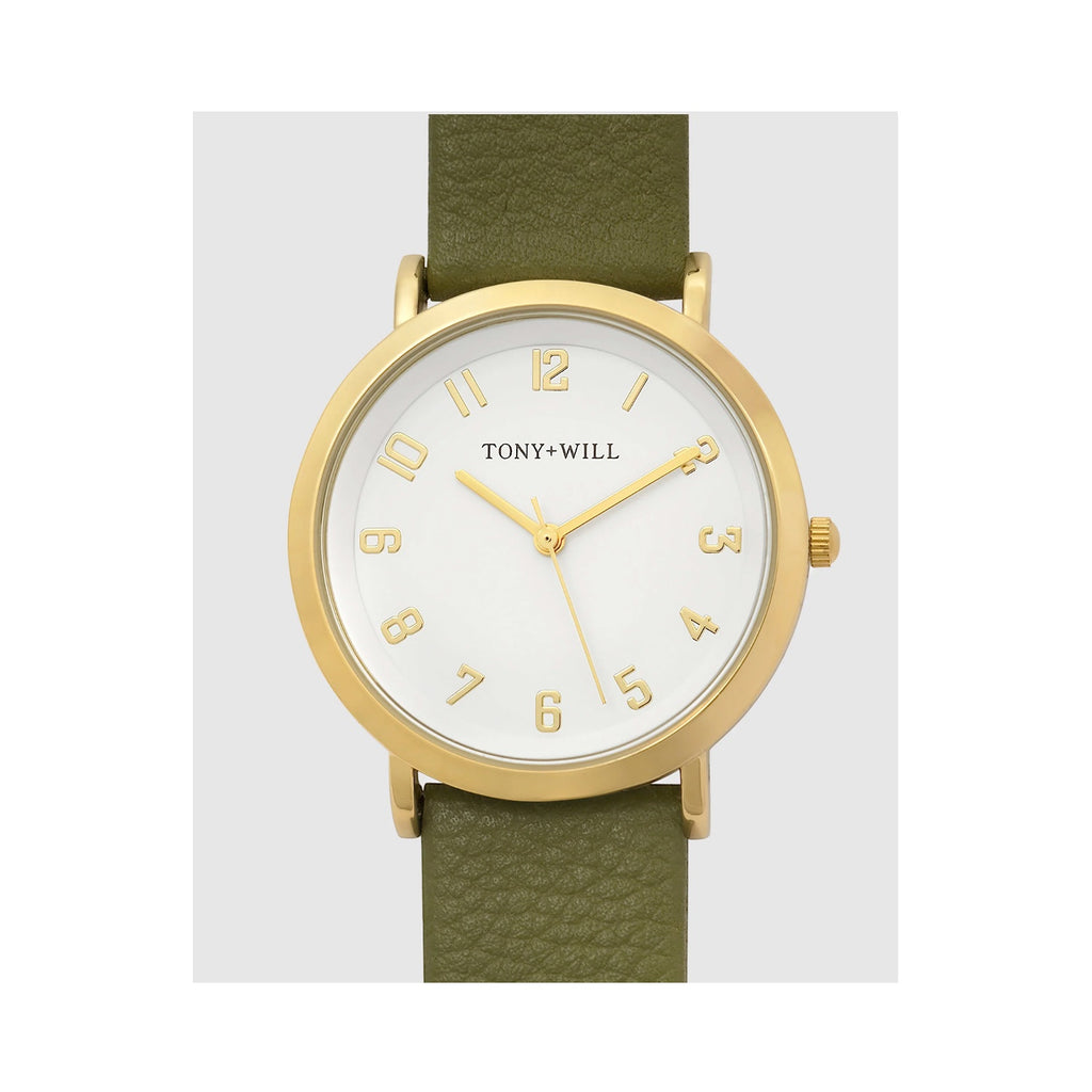 Watch Small Astral  Leather - Gold White Khaki