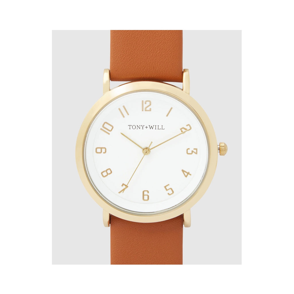 Watch Small Astral  Leather - Gold White Tan