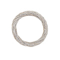 Xmas Wreath Floral Willow L - White Wash