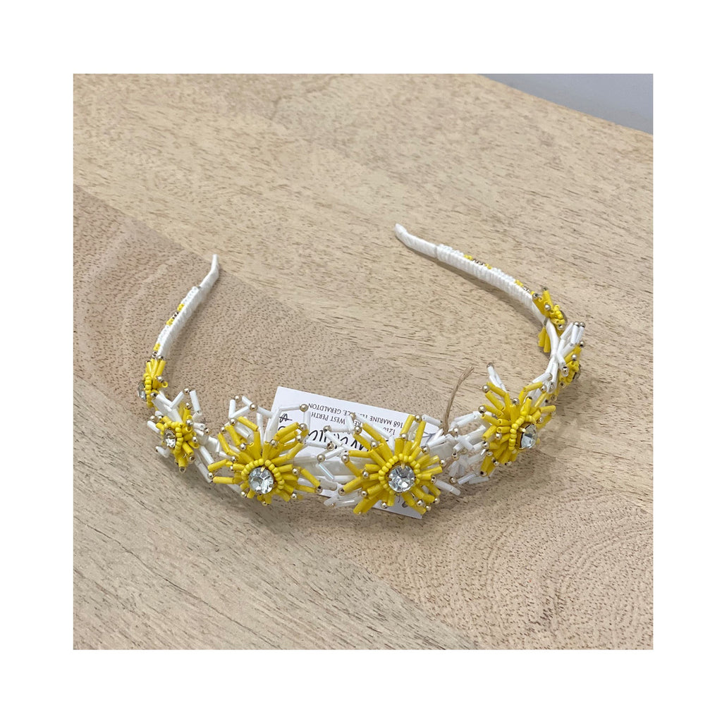 Headband Lizbeth - Yellow & White